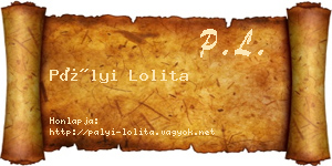 Pályi Lolita névjegykártya